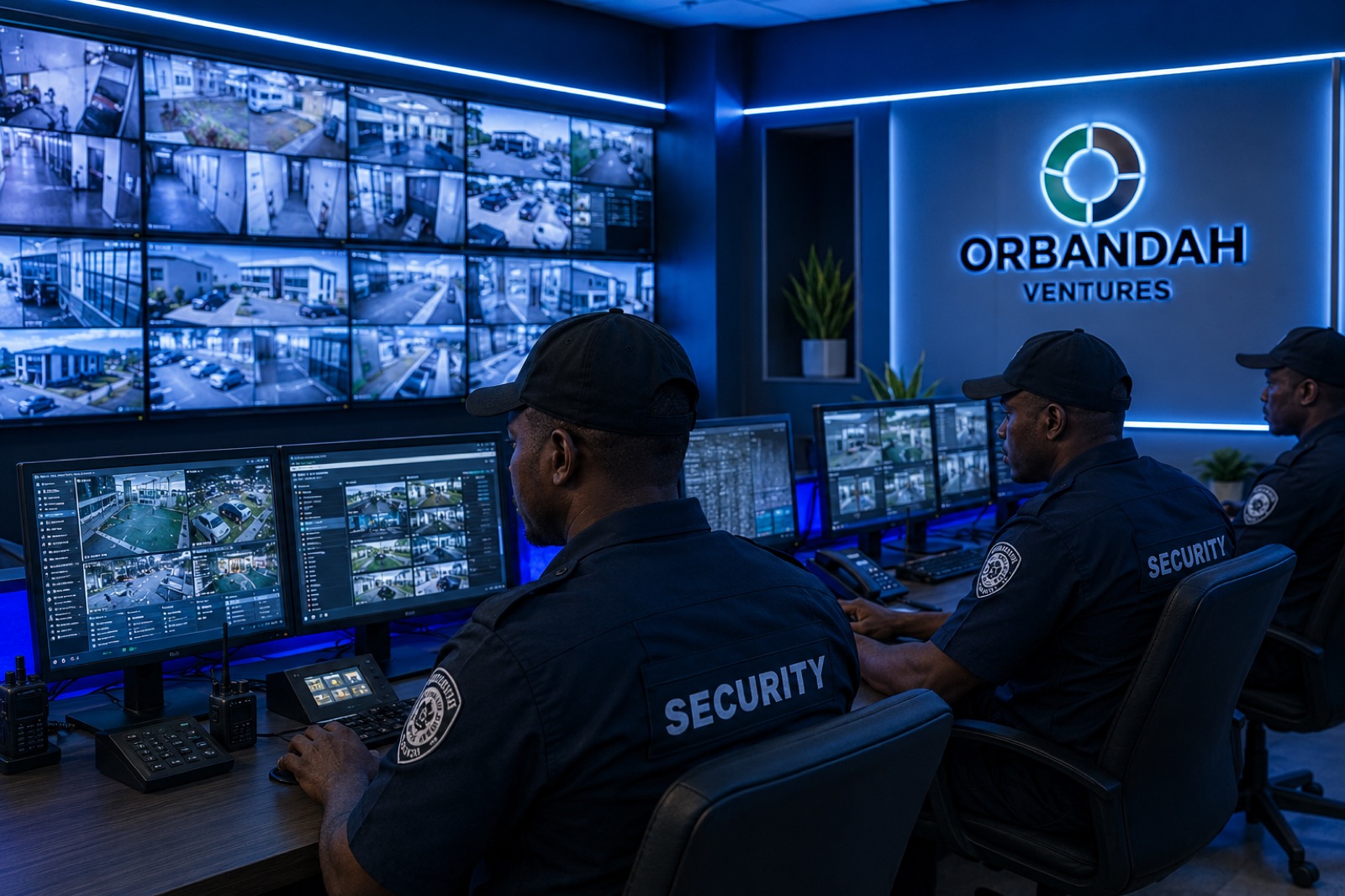 CCTV security control room